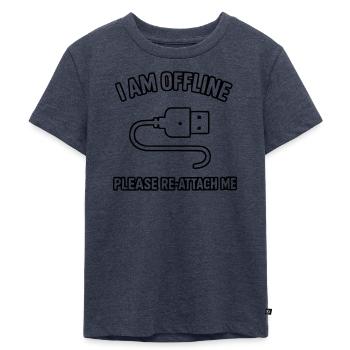 Offline - Kinder Premium Bio T-Shirt - Jeansblau  - Vorne - Mikhail (115cm)