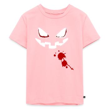 Pumpkin Face Halloween - Kids Premium Organic T-Shirt - rose - Front - AI Model Kid Female (0cm)