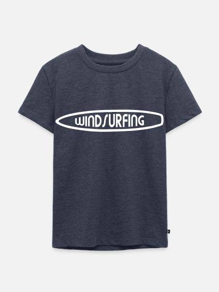 Windsurfing Surfbrett - Kinder Premium Bio T-Shirt - Jeansblau