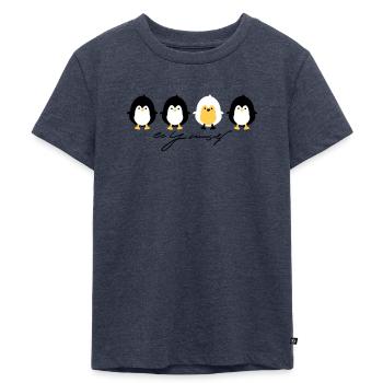 yourself - Kids Premium Organic T-Shirt - heather denim - Front - Mikhail (115cm)