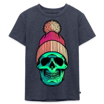 Skull Cool - T-shirt Premium bio Enfant - bleu jeans  - Devant - Mikhail (115cm)