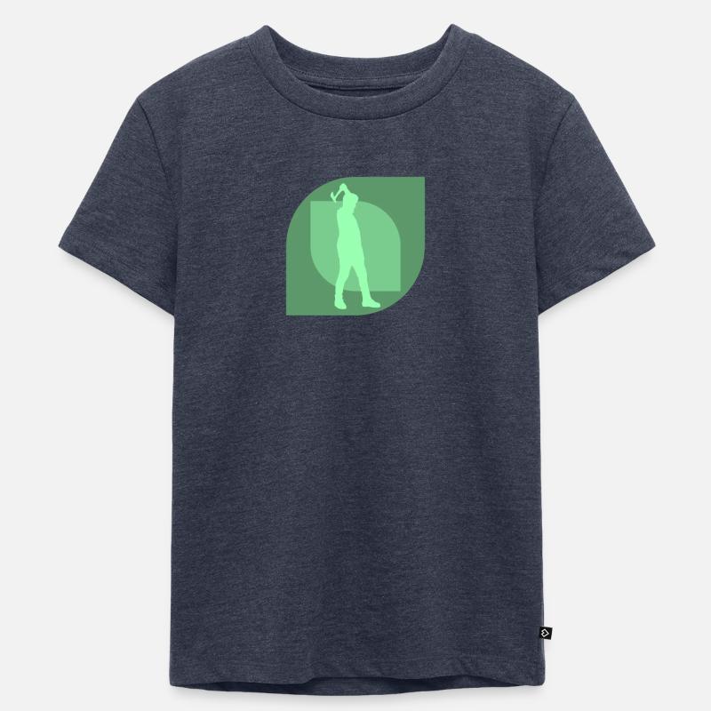 Axt Doppelaxt Axe Throwing - Kinder Premium Bio T-Shirt - Jeansblau