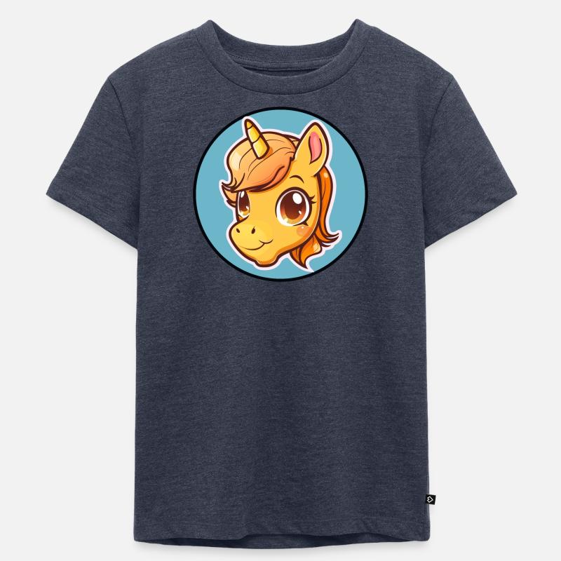 Einhorn Einhörner - Kinder Premium Bio T-Shirt - Jeansblau 