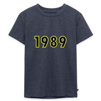 1989 Year Birthday - Kids Premium Organic T-Shirt - heather denim - Front - Mikhail (115cm)