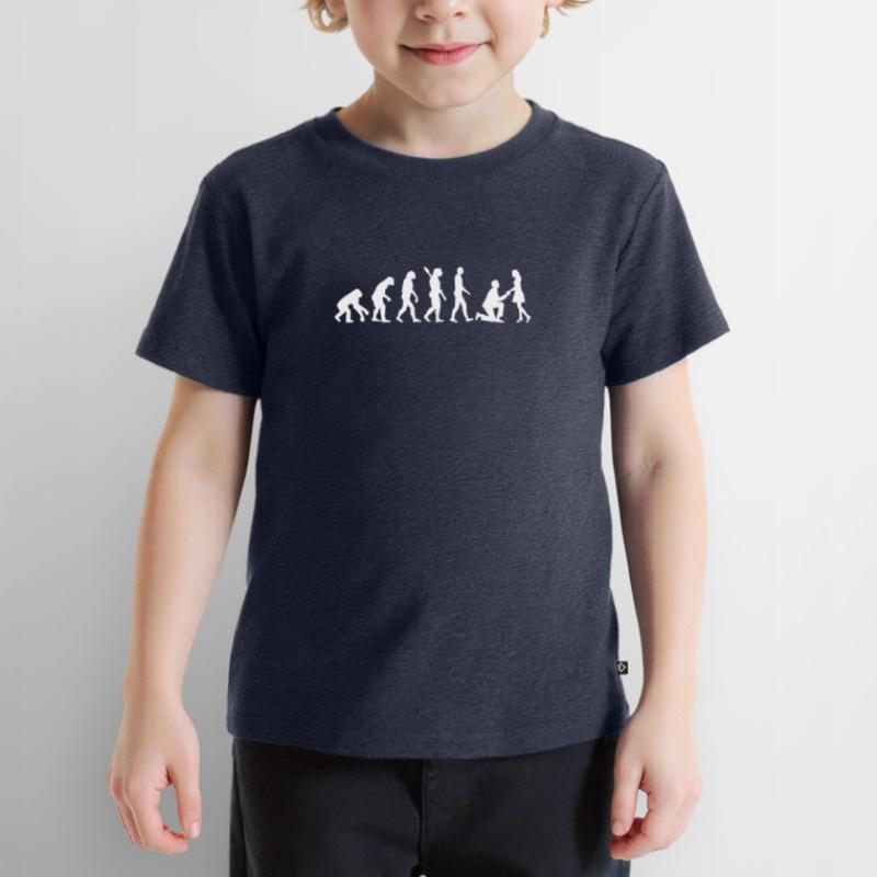 Evolution Wedding Proposal Kids Premium Organic T-Shirt