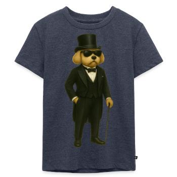 Sir Scott - The Modern Gentleman - Kids Premium Organic T-Shirt - heather denim - Front - Mikhail (115cm)