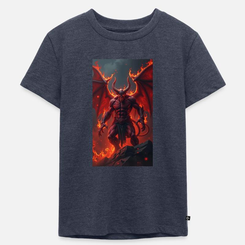 Teufel - Kinder Premium Bio T-Shirt - Jeansblau 