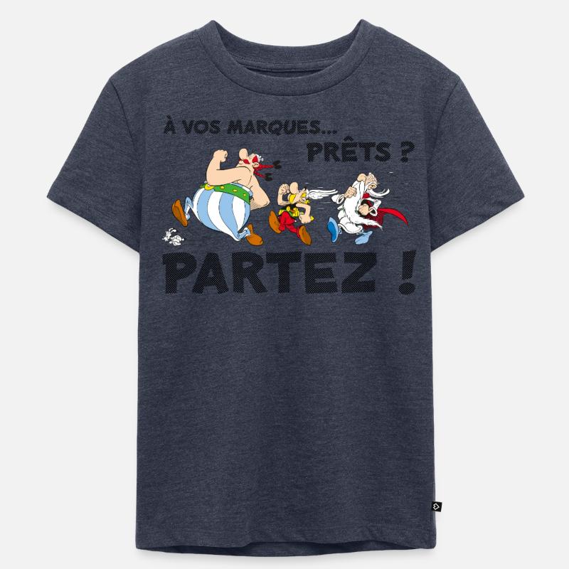 Astérix - À vos marques... Prêts? Partez! - T-shirt Premium bio Enfant - bleu jeans 