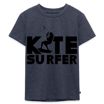 Kitesurfer Kite Kitesurf Kitesurfen Kitesurfing - T-shirt Premium bio Enfant - bleu jeans  - Devant - Mikhail (115cm)