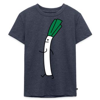 illustrious (b) - Kids Premium Organic T-Shirt - heather denim - Front - Mikhail (115cm)