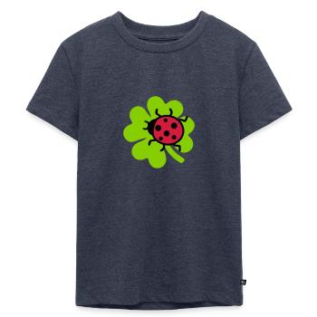 Ladybug - Kids Premium Organic T-Shirt - heather denim - Front - Mikhail (115cm)