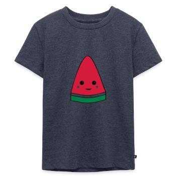 Melone - Kinder Premium Bio T-Shirt - Jeansblau  - Vorne - Mikhail (115cm)