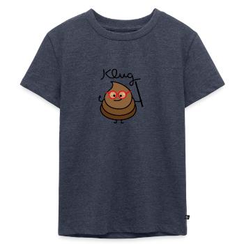 Klugscheißer - Kinder Premium Bio T-Shirt - Jeansblau  - Vorne - Mikhail (115cm)