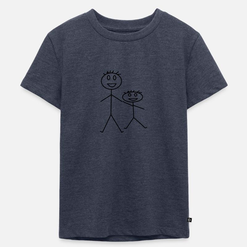 Bruder - Kinder Premium Bio T-Shirt - Jeansblau 