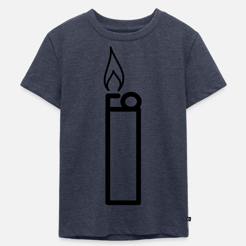 Feuerzeug - Kinder Premium Bio T-Shirt - Jeansblau 