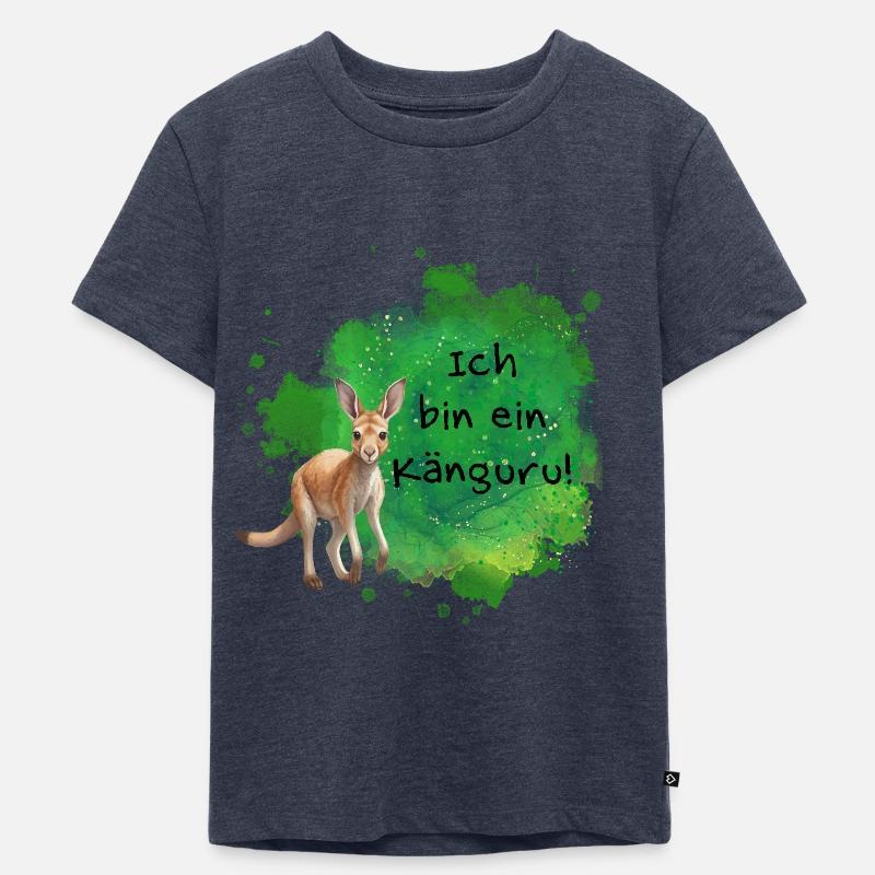 Ich bin ein Känguru! - Kinder Premium Bio T-Shirt - Jeansblau 