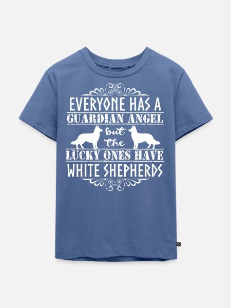 White Shepherd Angel4 - Kinder Premium Bio T-Shirt - Taubenblau