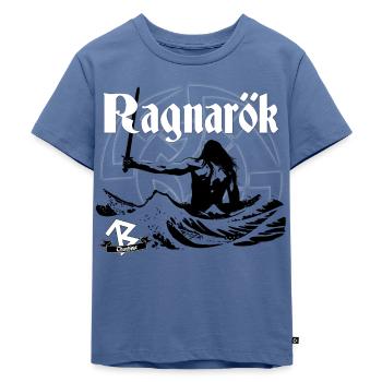 ragnaroek - Kinder Premium Bio T-Shirt - Taubenblau - Vorne - Mikhail (115cm)
