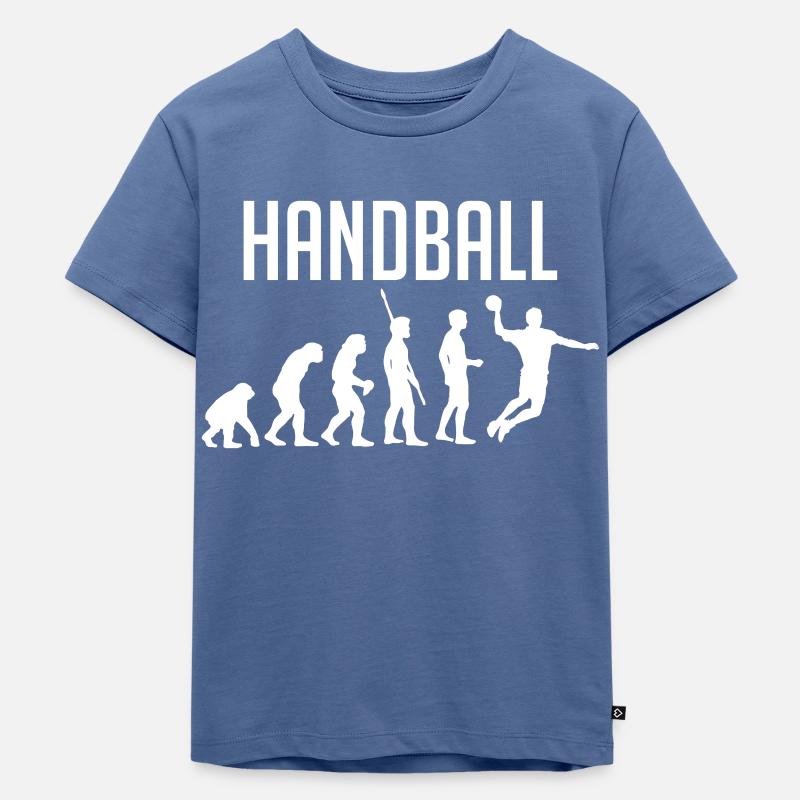 Evolution du handball - T-shirt Premium bio Enfant - bleu pigeon
