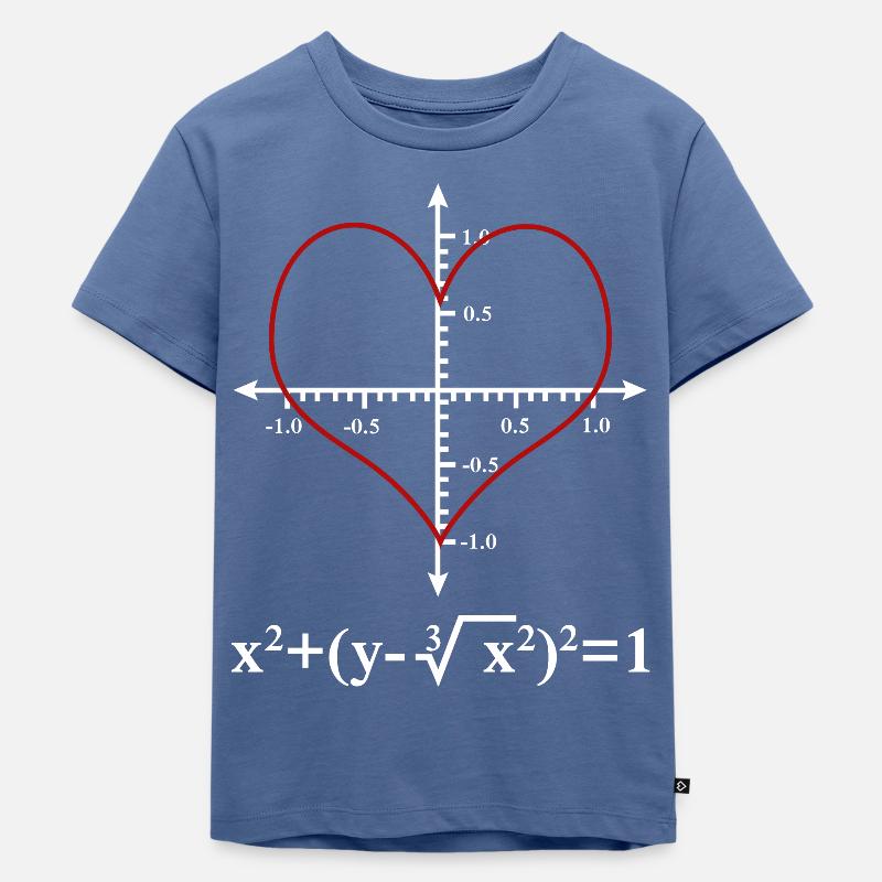 Math Design - Kinder Premium Bio T-Shirt - Taubenblau