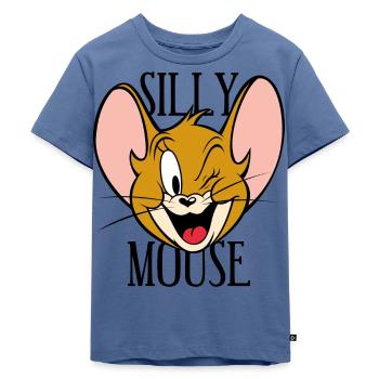 Tom Und Jerry Silly Mouse - Kinder Premium Bio T-Shirt - Taubenblau - Vorne - Mikhail (115cm)