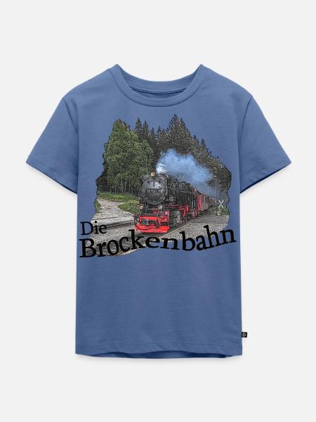 brockenbahn dampflok schierke 1 - Kinder Premium Bio T-Shirt - Taubenblau