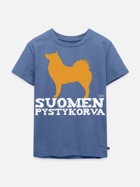 Finnish Spitz - Kinder Premium Bio T-Shirt - Taubenblau