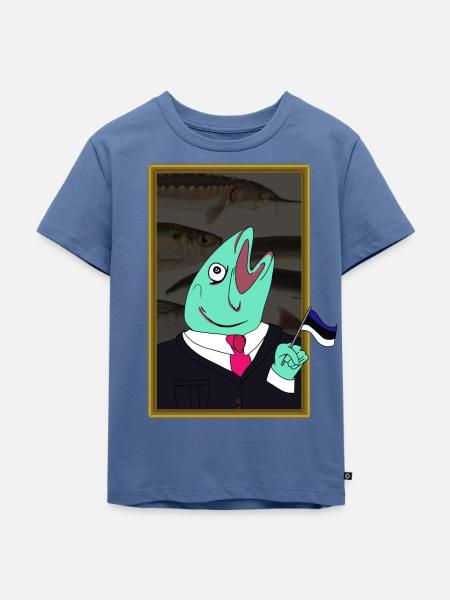 Estonian-fish - Kinder Premium Bio T-Shirt - Taubenblau