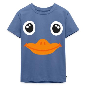 Ente Kostüm - Kinder Premium Bio T-Shirt - Taubenblau - Vorne - Mikhail (115cm)