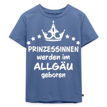 Prinzessinnen werden im Allgäu geboren - Kinder Premium Bio T-Shirt - Taubenblau - Vorne - Mikhail (115cm)