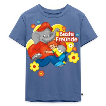 Benjamin Blümchen und Otto sind beste Freunde - Kinder Premium Bio T-Shirt - Taubenblau - Vorne - Mikhail (115cm)