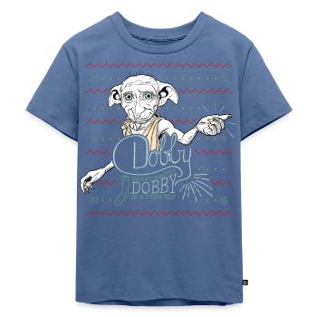 Harry Potter X-Mas Dobby Weihnachtself - Kinder Premium Bio T-Shirt - Taubenblau - Vorne - Mikhail (115cm)