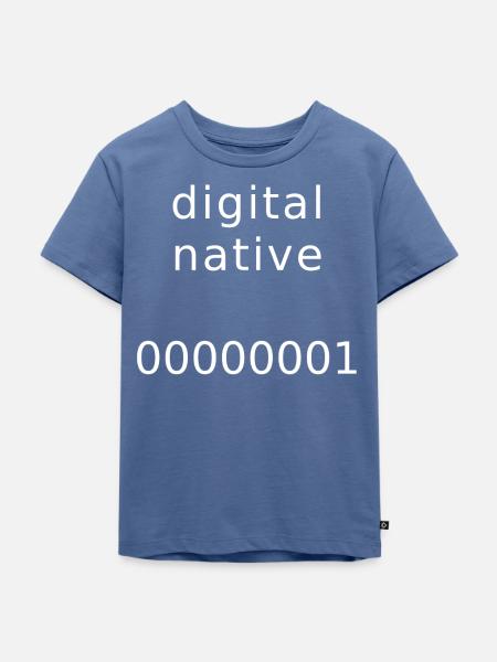 digital native - Kinder Premium Bio T-Shirt - Taubenblau