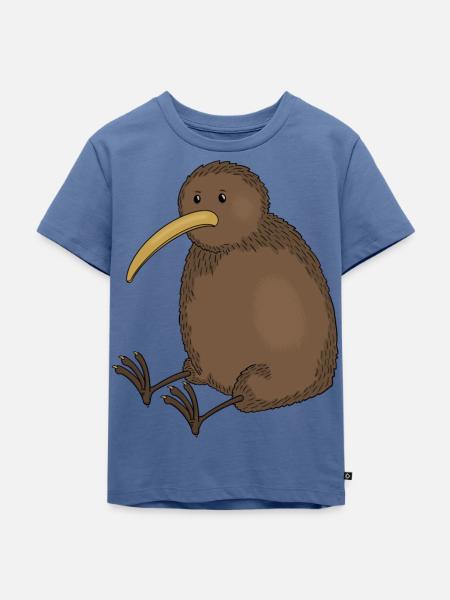 Kiwi-Vogel - Kinder Premium Bio T-Shirt - Taubenblau