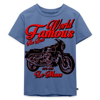 Weltberühmtes Superbike Le Mans - Kinder Premium Bio T-Shirt - Taubenblau - Vorne - Mikhail (115cm)