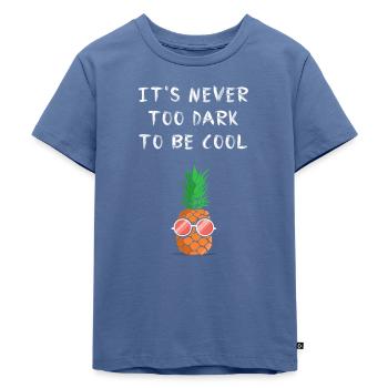 Never too Dark to be Cool - Kinder Premium Bio T-Shirt - Taubenblau - Vorne - Mikhail (115cm)