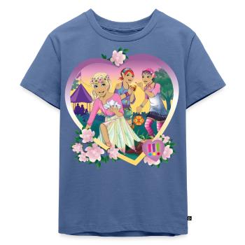 Die Drei !!! Nacht Der Elfen - Kinder Premium Bio T-Shirt - Taubenblau - Vorne - Mikhail (115cm)