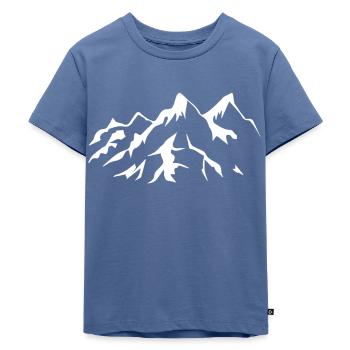 Berg Freiheit Alpen Wandern Allgäu Bayern Hiking - Kinder Premium Bio T-Shirt - Taubenblau - Vorne - Mikhail (115cm)