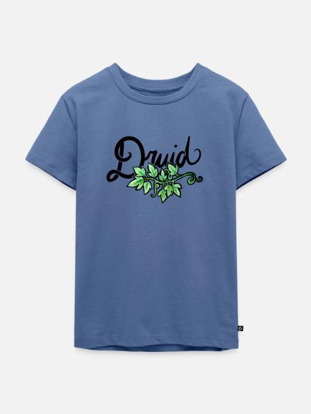 Druide - Kinder Premium Bio T-Shirt - Taubenblau