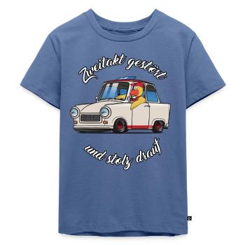 trabi pirol - Kinder Premium Bio T-Shirt - Taubenblau - Vorne - Mikhail (115cm)