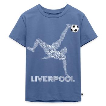 Liverpool liverpool - Kinder Premium Bio T-Shirt - Taubenblau - Vorne - Mikhail (115cm)