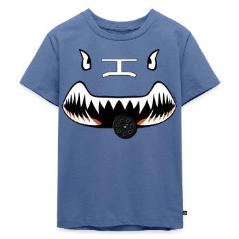 A10 WARTHOG face - AS2012 - Kinder Premium Bio T-Shirt - Taubenblau - Vorne - Mikhail (115cm)