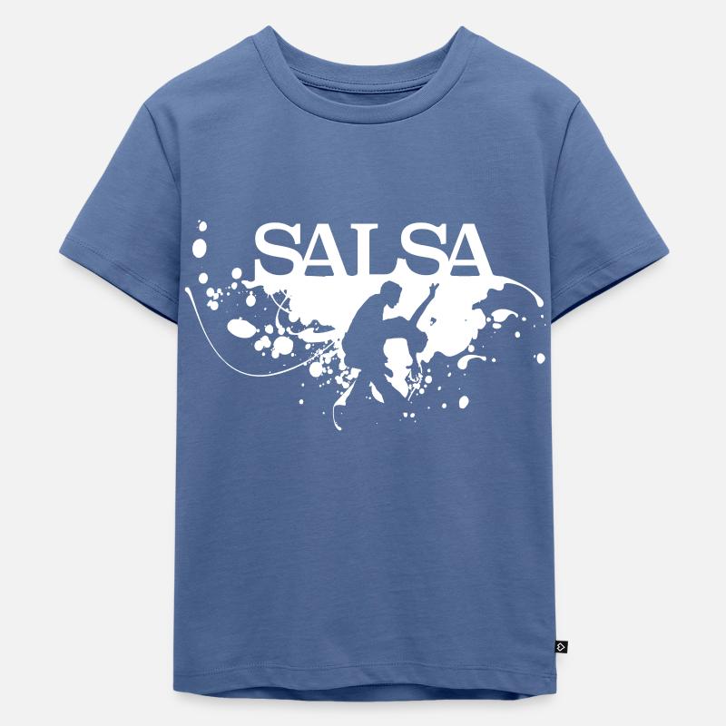 Danser la salsa - T-shirt Premium bio Enfant - bleu pigeon