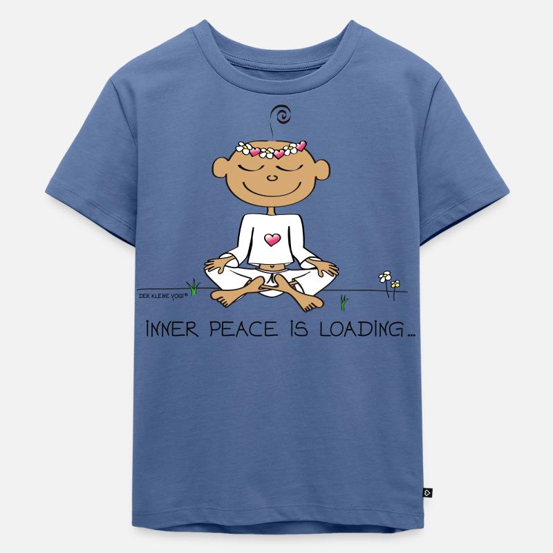 Inner Peace is Loading ... - Kids Premium Organic T-Shirt - stone blue