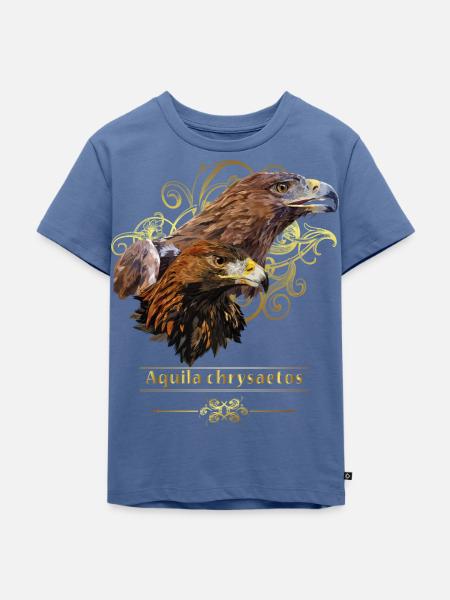 Adler - Kinder Premium Bio T-Shirt - Taubenblau