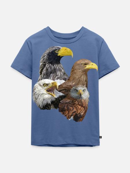Greifvogel - Kinder Premium Bio T-Shirt - Taubenblau