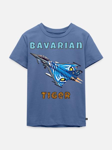 Bavarian Tiger - Kinder Premium Bio T-Shirt - Taubenblau
