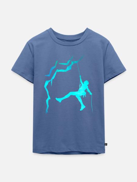 Klettern / Kletterer - Kinder Premium Bio T-Shirt - Taubenblau