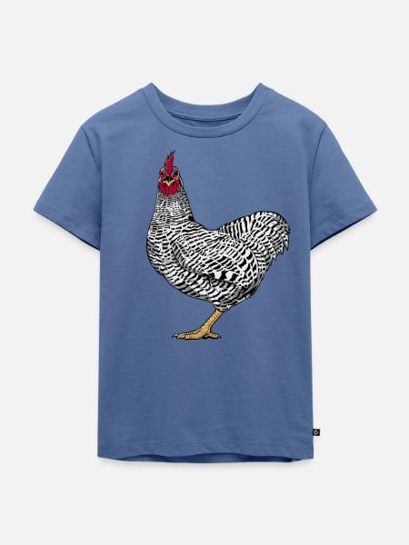 Amrock Huhn - Kinder Premium Bio T-Shirt - Taubenblau
