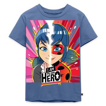 Miraculous I Am My Own Hero Ladybug Marinette - Kinder Premium Bio T-Shirt - Taubenblau - Vorne - Mikhail (115cm)